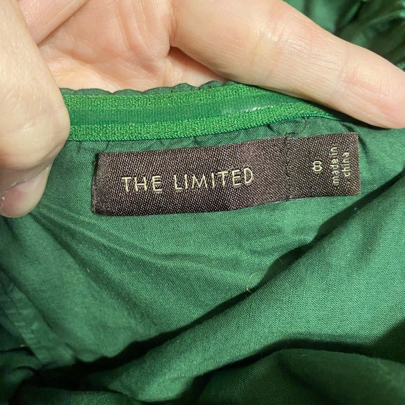 The Limited Green Cottagecore Eyelet 90’s revival Green Mini Dress Women’s SZ 8 - Picture 6 of 15